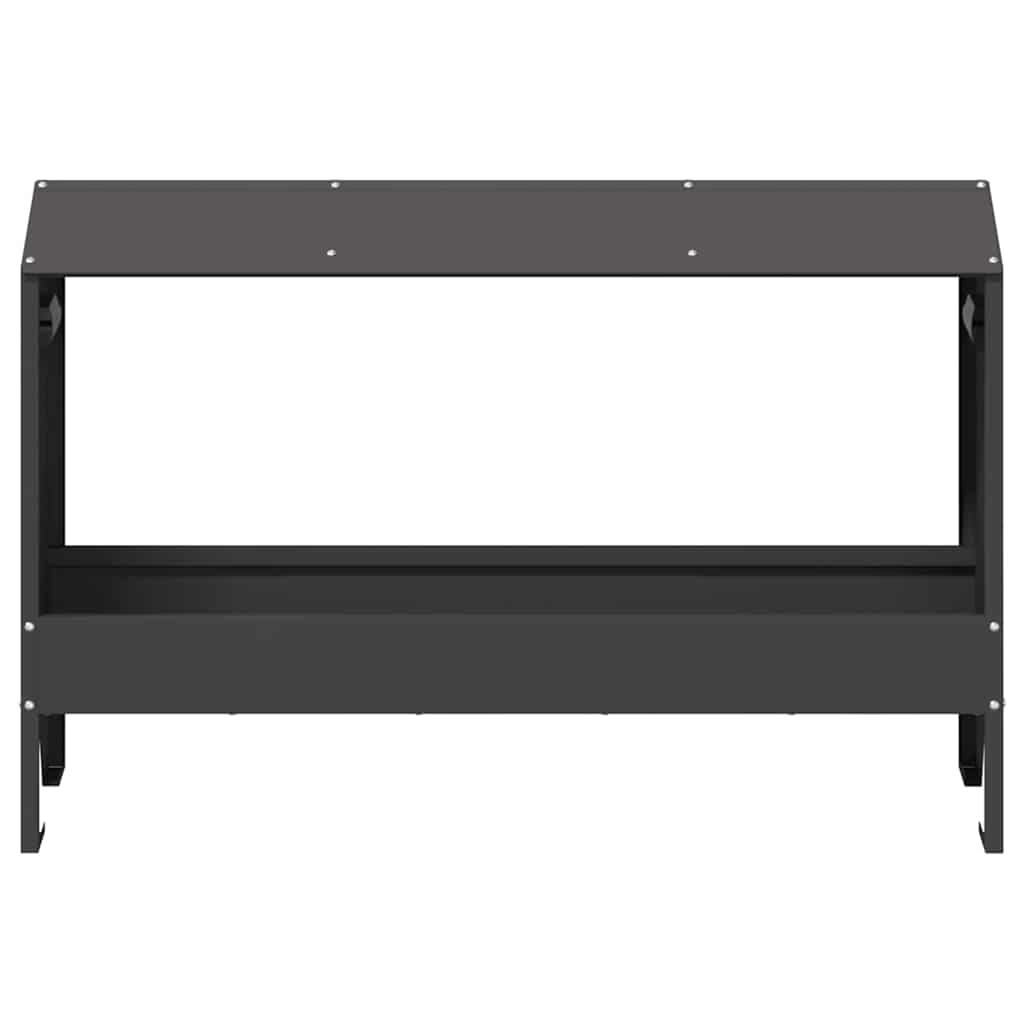 Τάφος ταΐσματος κοτόπουλων Μαύρο 81 x 32 x 53,5 εκ
