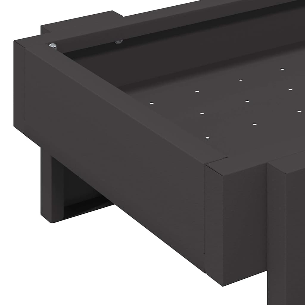Τάφος ταΐσματος κοτόπουλων Μαύρο 80 x 28 x 13.5 cm