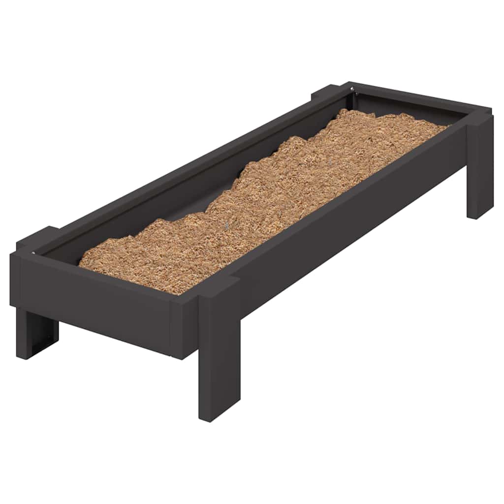 Τάφος ταΐσματος κοτόπουλων Μαύρο 80 x 28 x 13.5 cm
