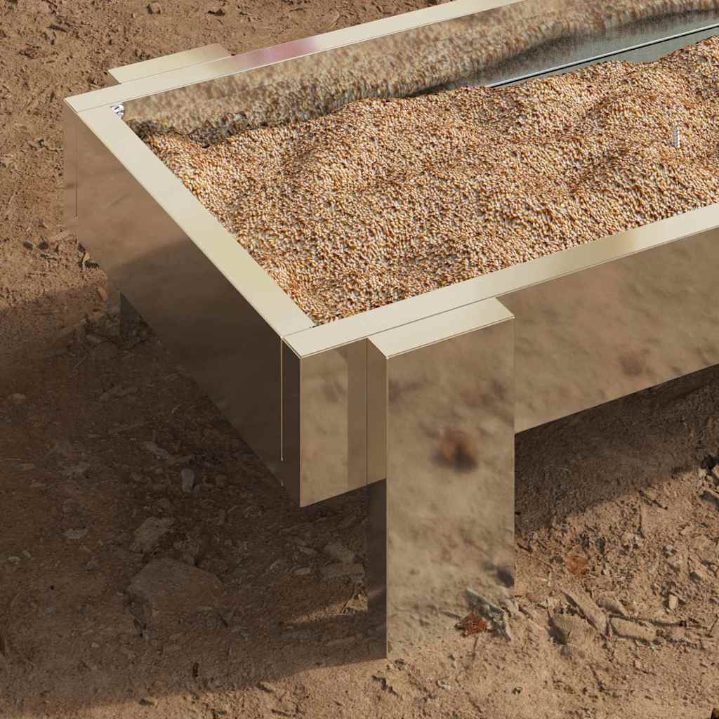 Τάφος ταΐσματος κοτόπουλων Ασημί 80 x 28 x 13.5 cm