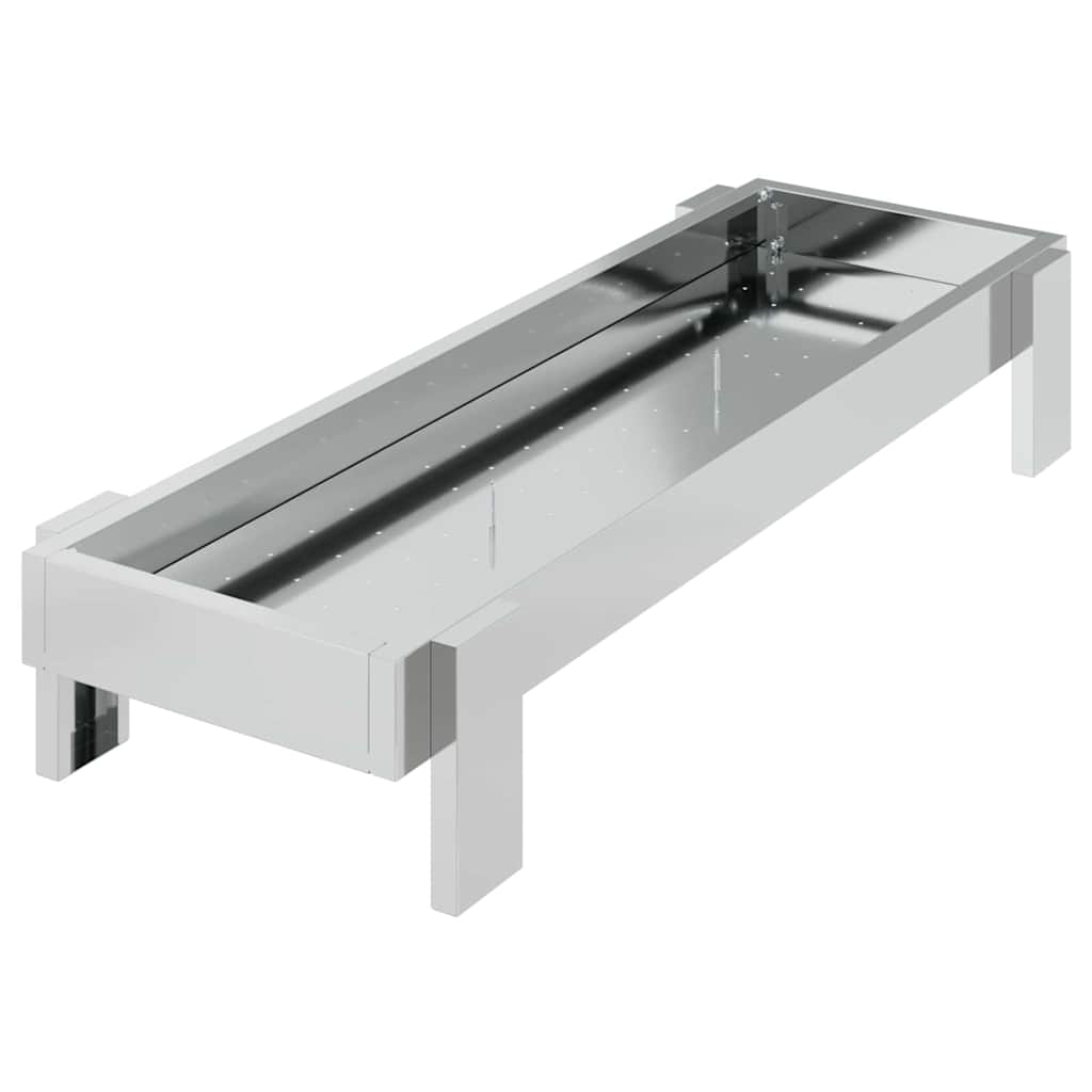 Τάφος ταΐσματος κοτόπουλων Ασημί 80 x 28 x 13.5 cm