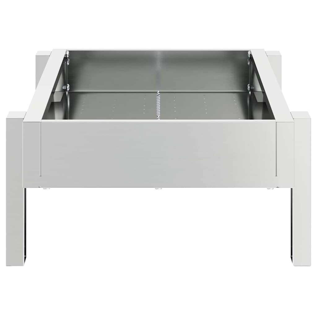 Τάφος ταΐσματος κοτόπουλων Ασημί 80 x 28 x 13.5 cm