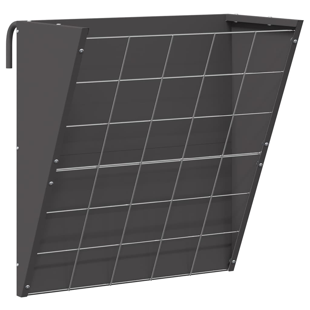Κρεμαστός τροφοδότης άχυρου Μαύρο 61 x 33 x 66 εκ 5 kg