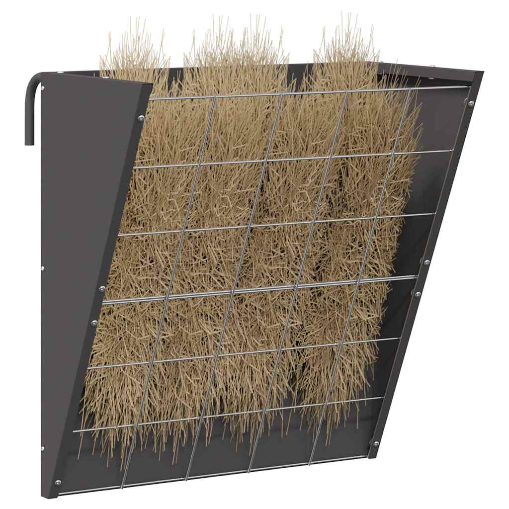 Κρεμαστός τροφοδότης άχυρου Μαύρο 61 x 33 x 66 εκ 5 kg