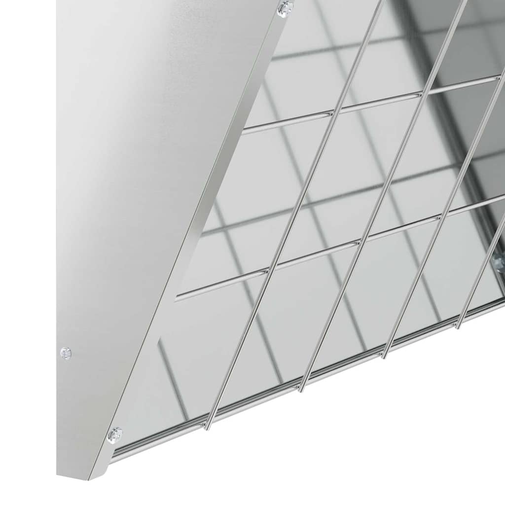 Κρεμαστός τροφοδότης άχυρου Ασημί 61 x 33 x 66 εκ 5 kg