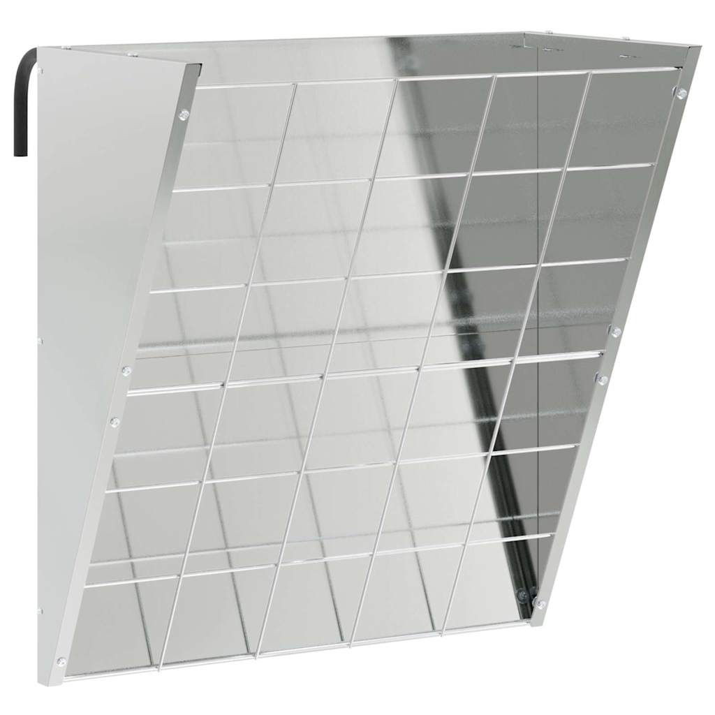 Κρεμαστός τροφοδότης άχυρου Ασημί 61 x 33 x 66 εκ 5 kg