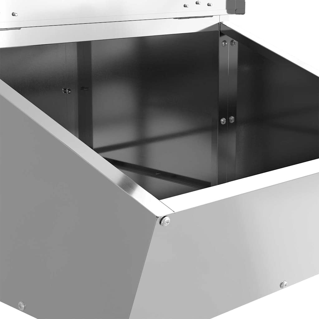 Ταΐστρα Γουρουνιών Ασημί 55 x 38 x 76 εκ. 20 kg