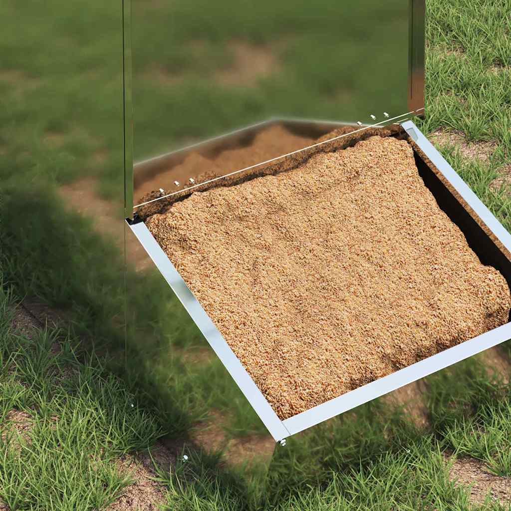 Ταΐστρα Γουρουνιών Ασημί 55 x 38 x 76 εκ. 20 kg