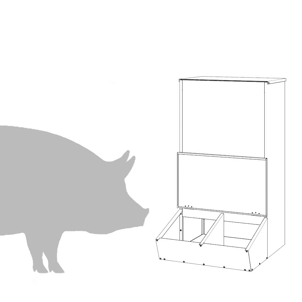 Ταΐστρα Γουρουνιών Ελιά Πράσινη 55 x 51 x 91,5 εκ. 20 kg