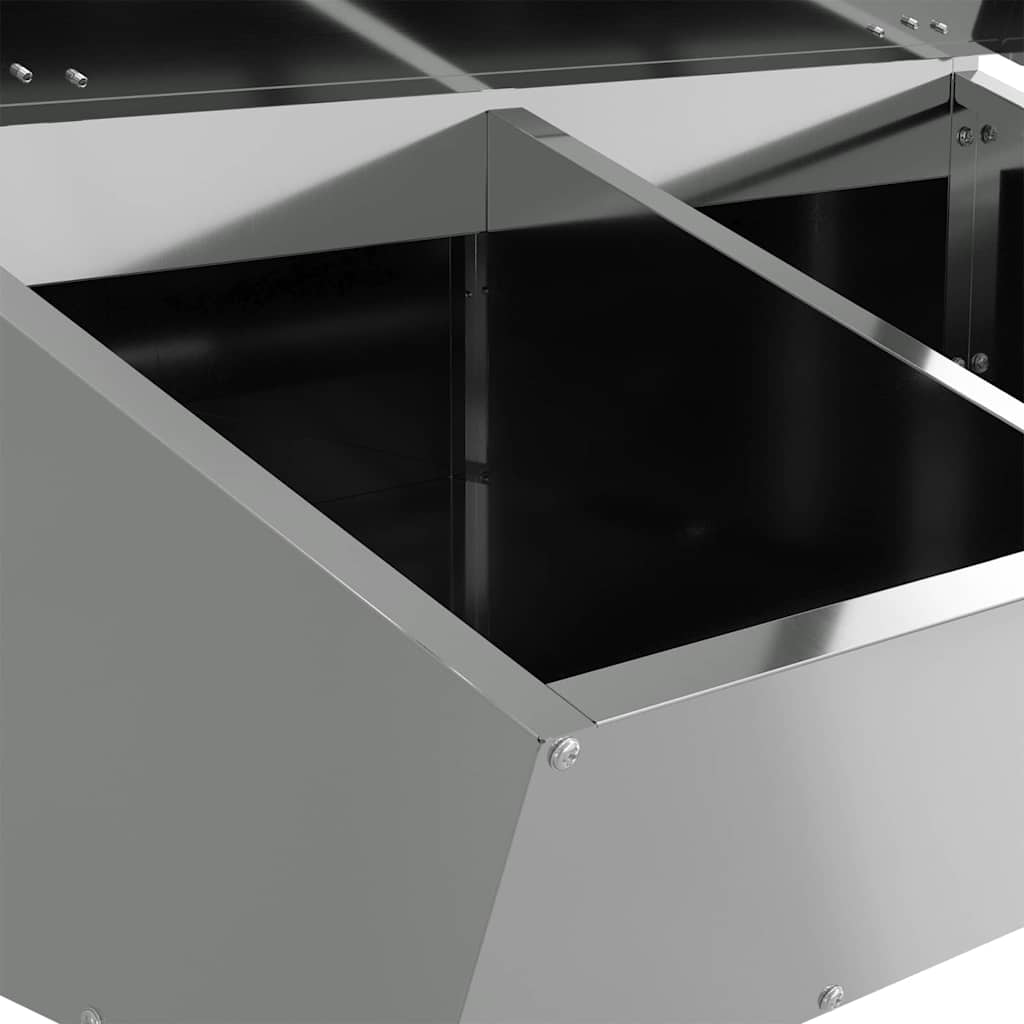 Ταΐστρα Γουρουνιών Ασημί 55 x 51 x 91,5 εκ. 20 kg