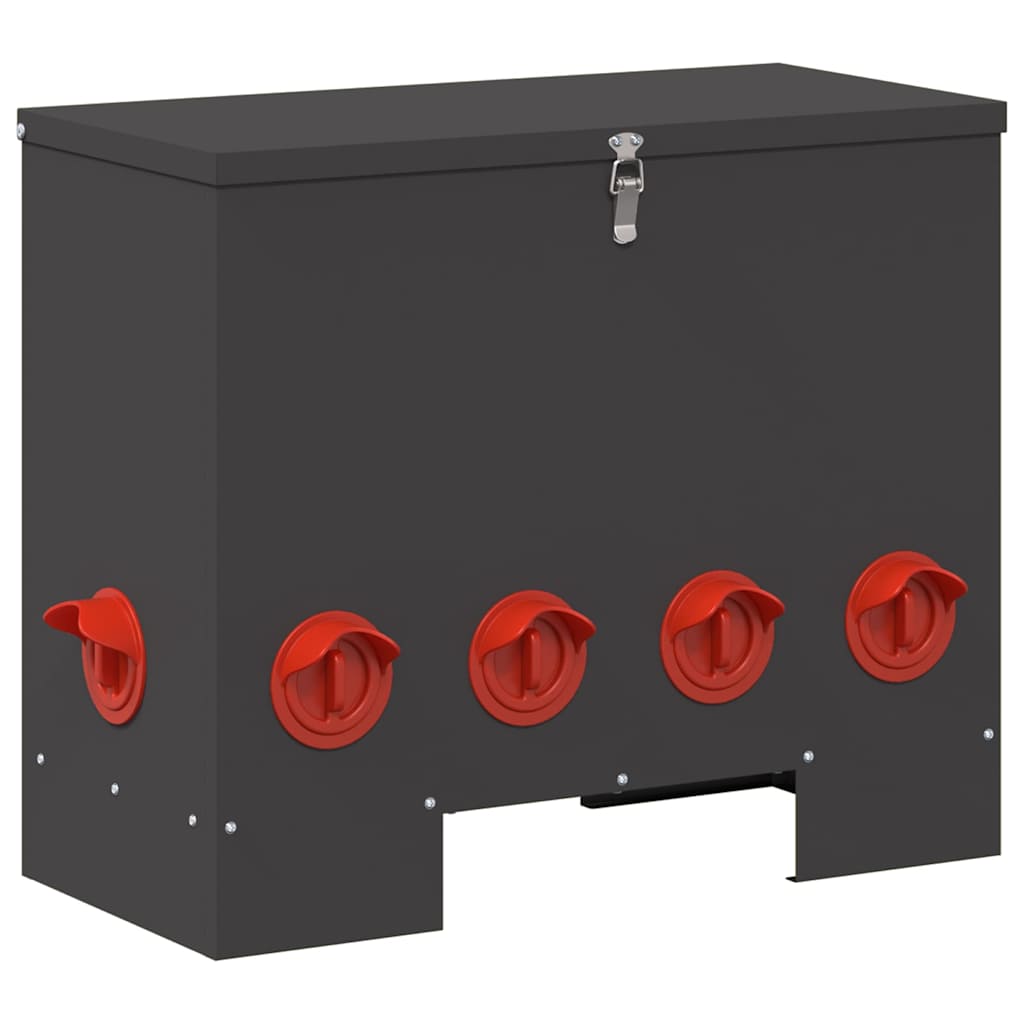 Ταΐστρα κοτόπουλων Μαύρο 60,5 x 29 x 51 εκ. 25 kg
