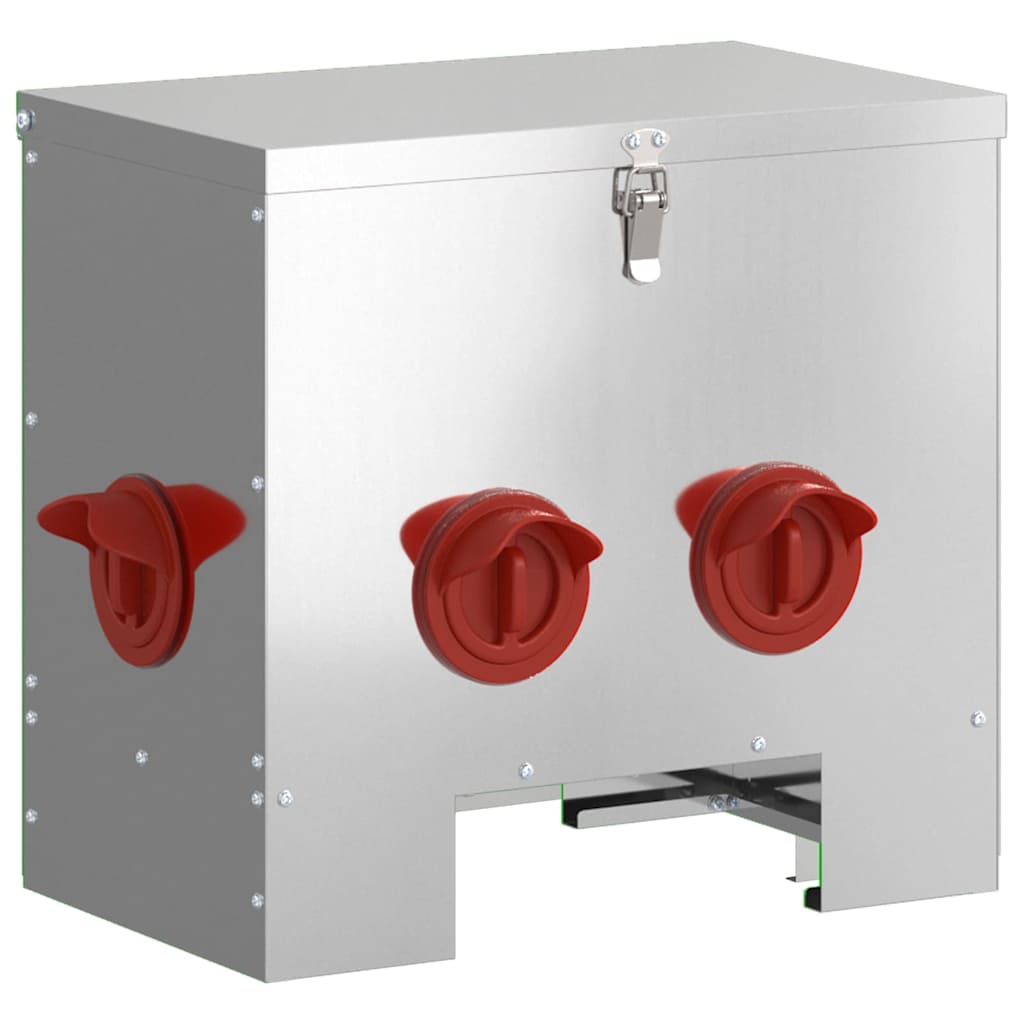 Ταΐστρα κοτόπουλων Ασημί 40,5 x 25 x 38 εκ. 20 kg