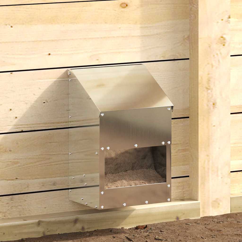 Ταΐστρα κοτόπουλων Ασημί 21 x 16 x 33 εκ. 3 kg