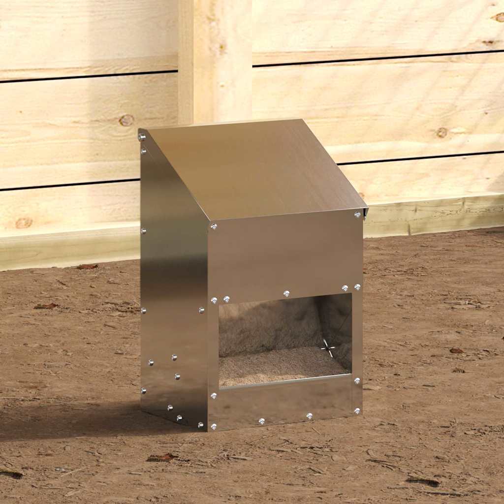 Ταΐστρα κοτόπουλων Ασημί 21 x 16 x 33 εκ. 3 kg