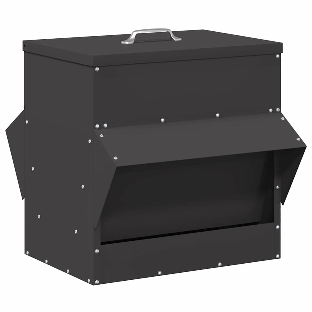 Ταΐστρα κοτόπουλων Μαύρο 40,5 x 45 x 41 cm 20 kg