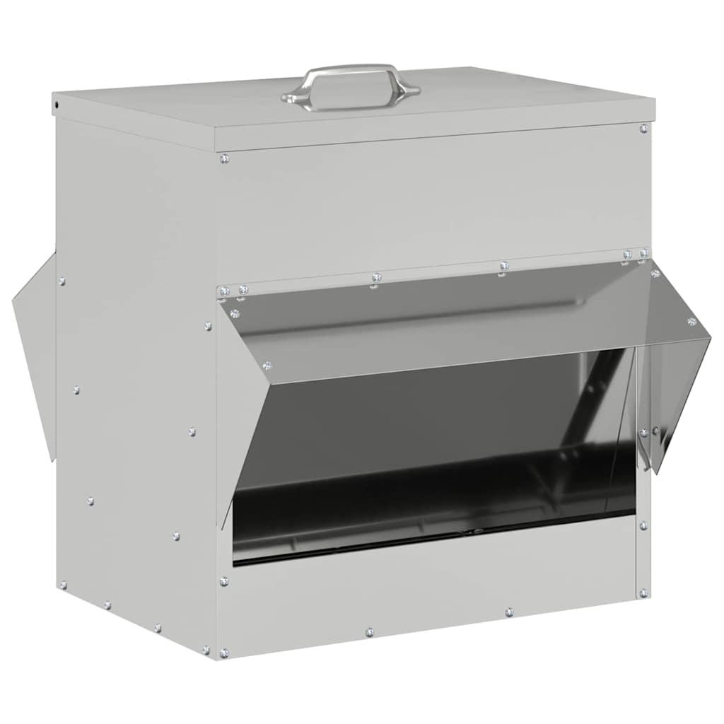 Ταΐστρα κοτόπουλων Ασημί 40,5 x 45 x 41 cm 20 kg
