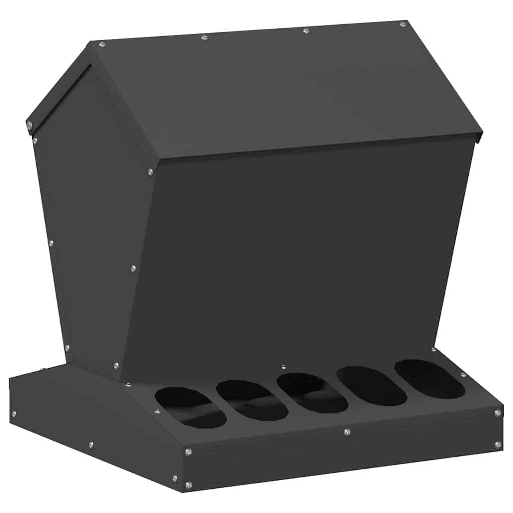 Ταΐστρα κοτόπουλων Μαύρο 40 x 40 x 45 cm Ψυχρής Έλασης Χάλυβας