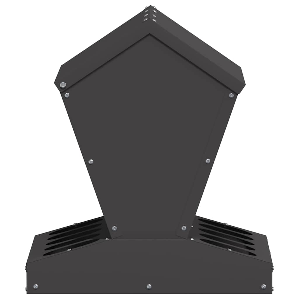 Ταΐστρα κοτόπουλων Μαύρο 40 x 40 x 45 cm Ψυχρής Έλασης Χάλυβας