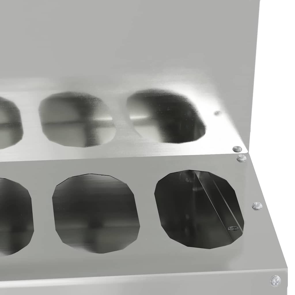 Ταΐστρα κοτόπουλων Ασημί 40 x 40 x 45 cm Επικαλυμμένος Χάλυβας
