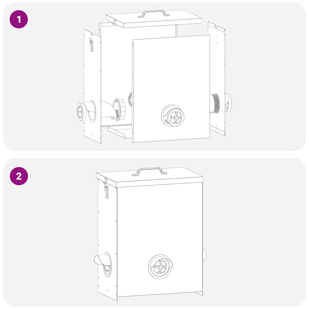 Ταΐστρα κοτόπουλων Ασημί 32,5 x 20,5 x 43 εκ 25 kg