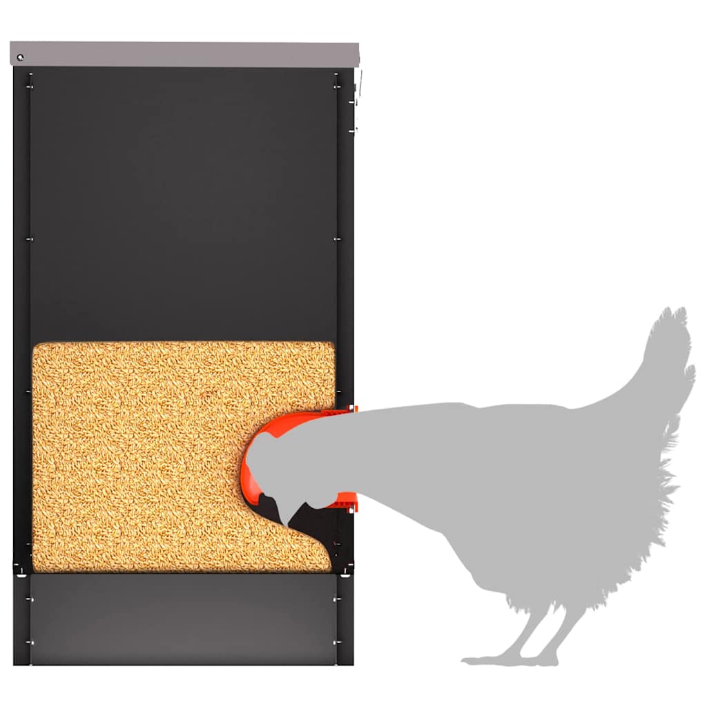Ταΐστρα κοτόπουλων 2 Μαύρο 60,5 x 29 x 51 εκ. 25 kg