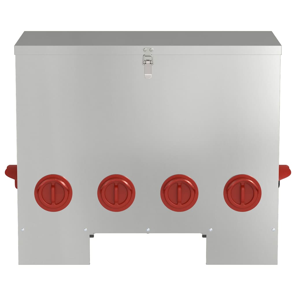 Ταΐστρα κοτόπουλων 2 Ασημί 60,5 x 29 x 51 εκ. 25 kg