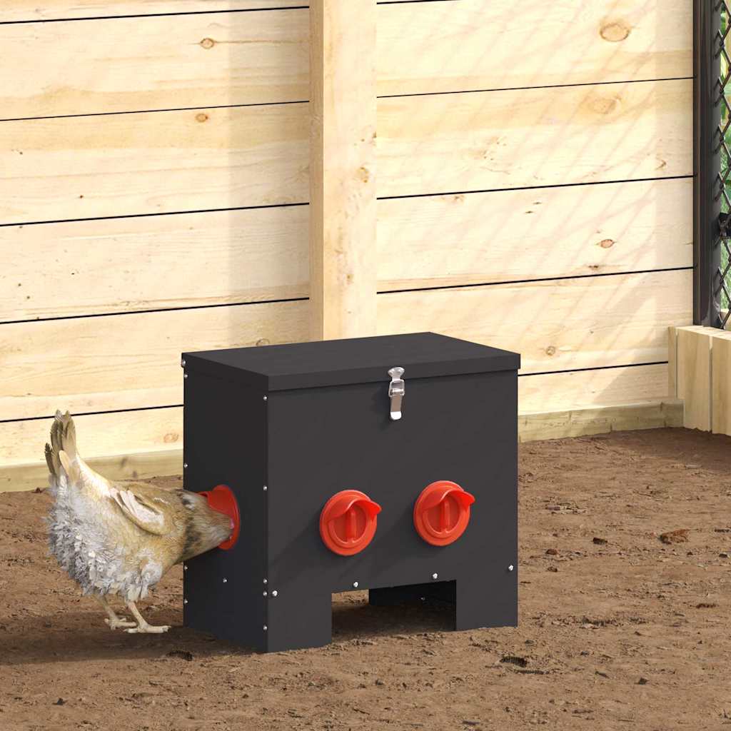 Ταΐστρα κοτόπουλων 2 Μαύρο 40,5 x 25 x 38 εκ. 20 kg