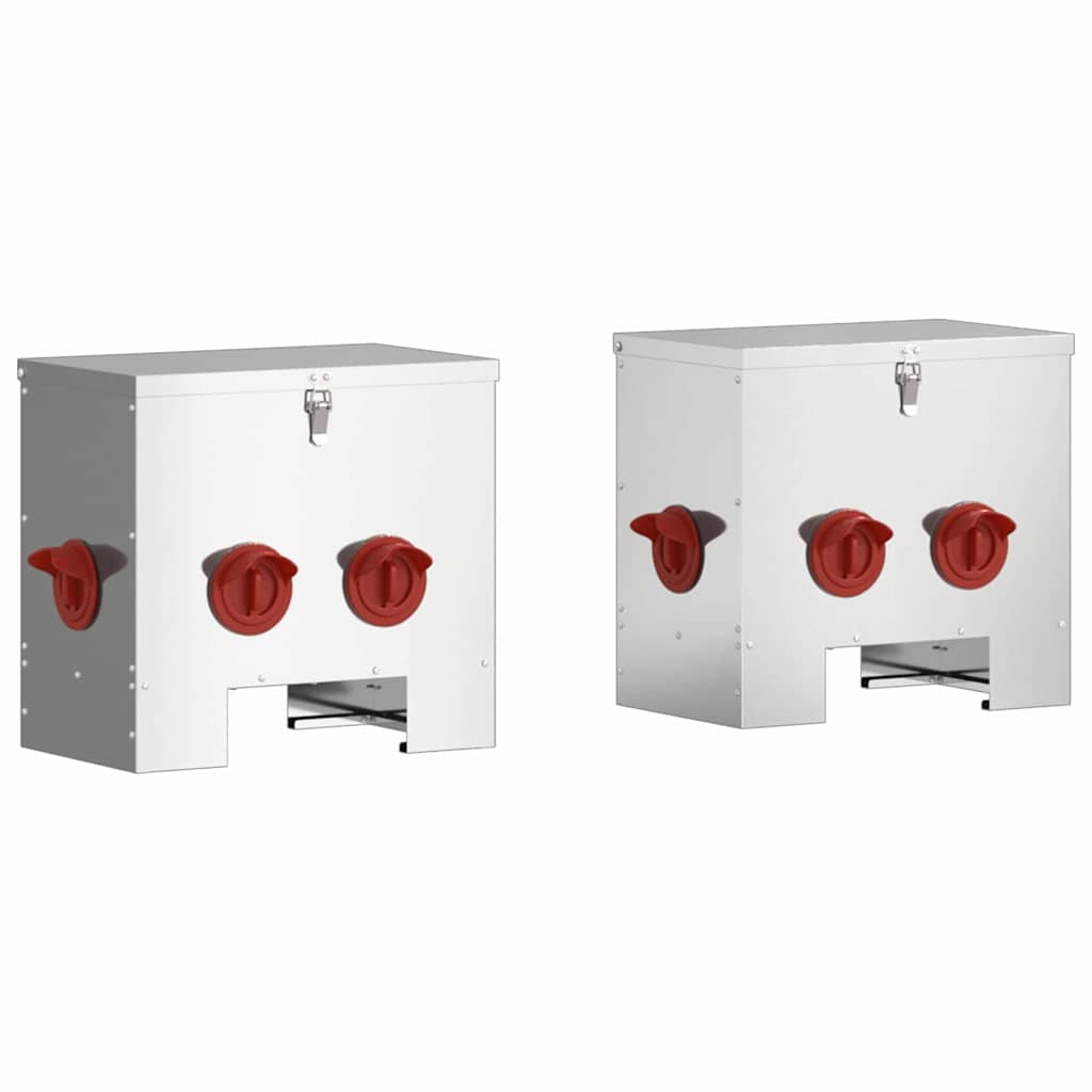 Ταΐστρα κοτόπουλων 2 Ασημί 40,5 x 25 x 38 εκ. 20 kg