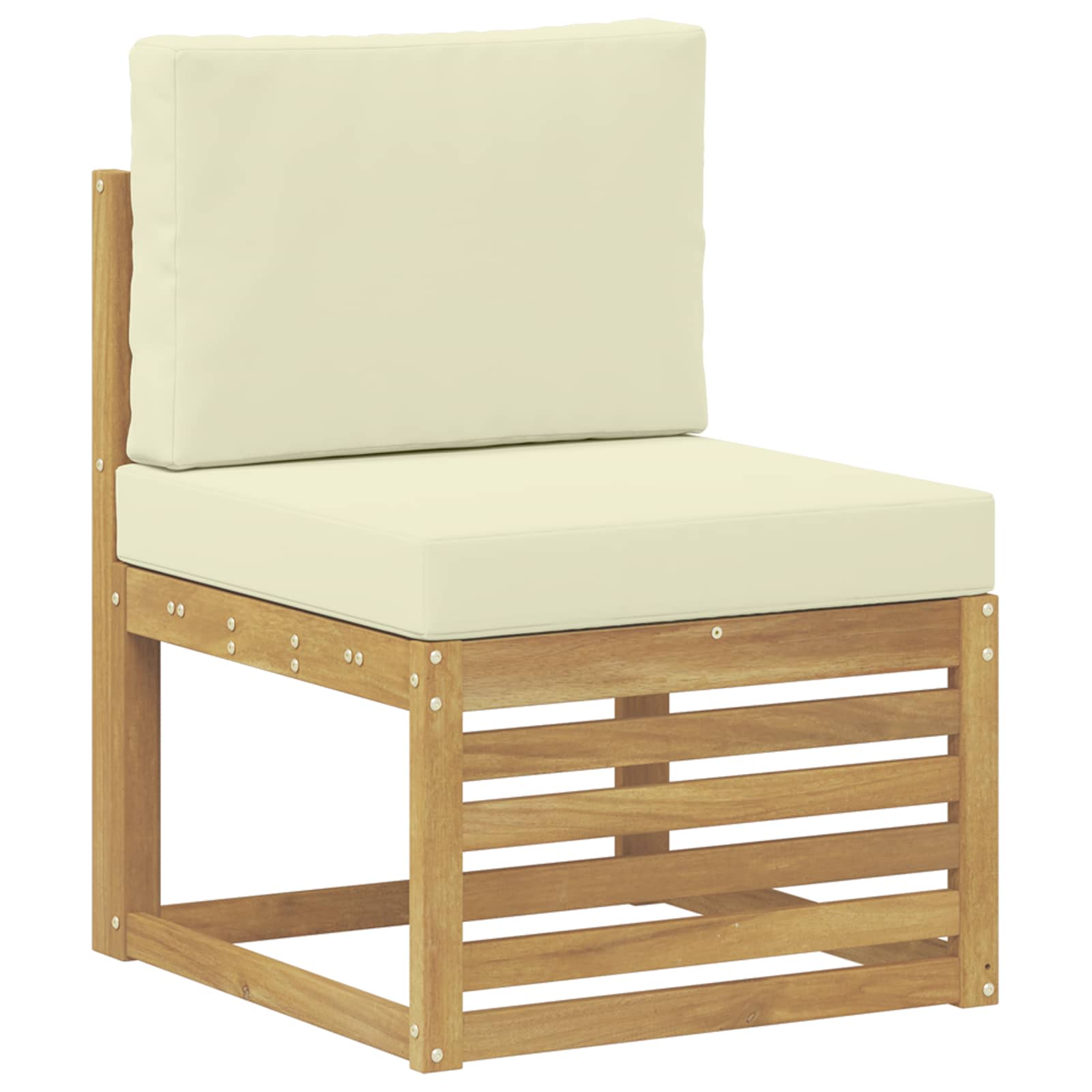 6 τμχ. Σειρά Καναπέ Εξωτερικού Πολυεστέρας Λευκό