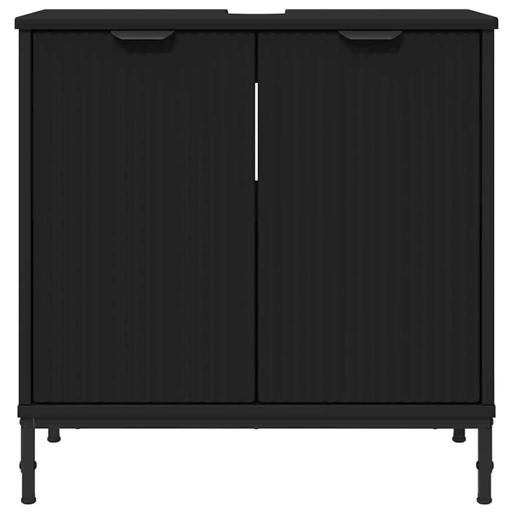 Ντουλάπα Νιπτήρα Mπάνιου Μαύρο 60,5 x 33,5 x 61 εκ