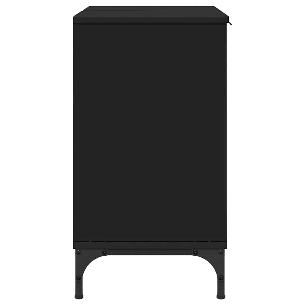 Ντουλάπα Νιπτήρα Mπάνιου Μαύρο 60,5 x 33,5 x 61 εκ