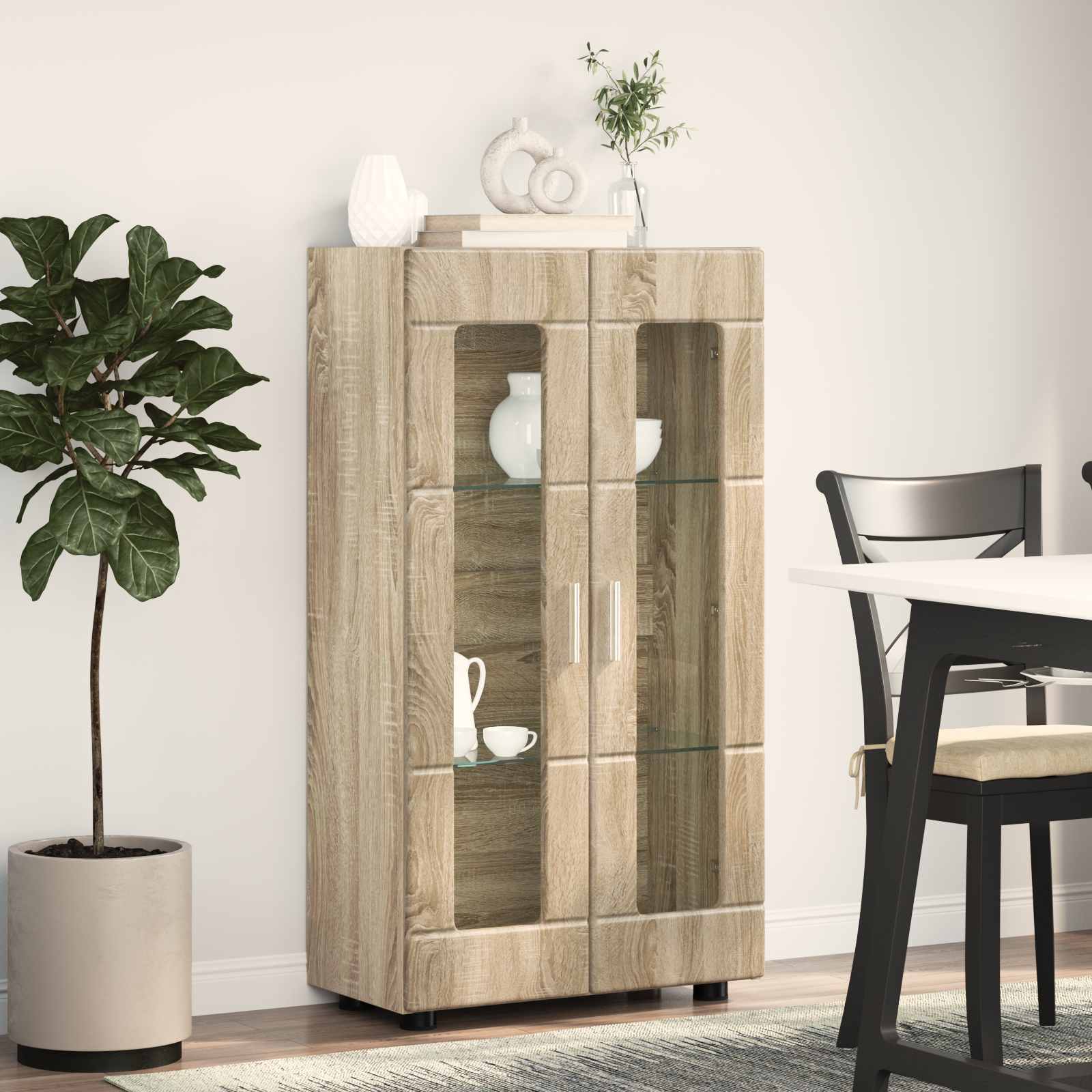 Πλαϊνό γραφείο FLORIN 55,5 x 29 x 100 εκ Δρύς Sonoma
