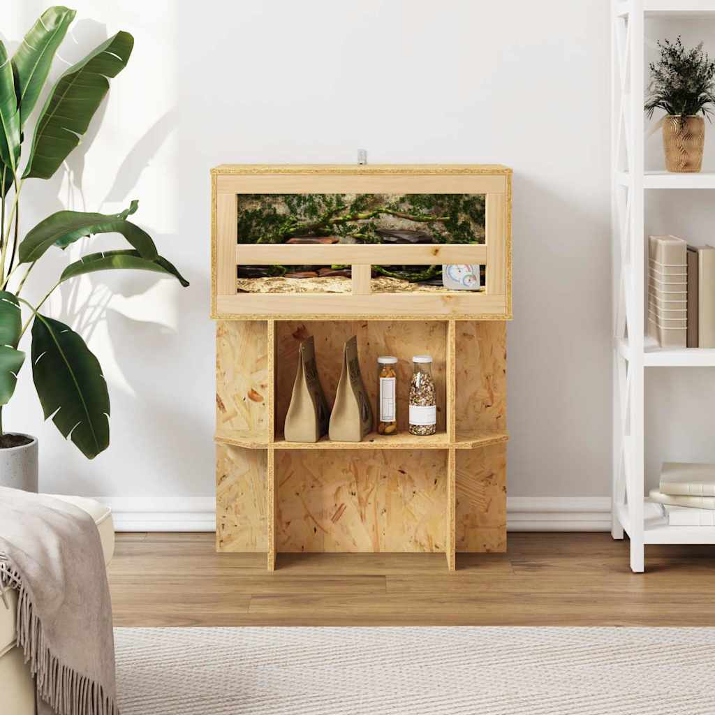 Βάση Terrarium με ράφι Καφέ 60 x 30 x 50 εκ. OSB
