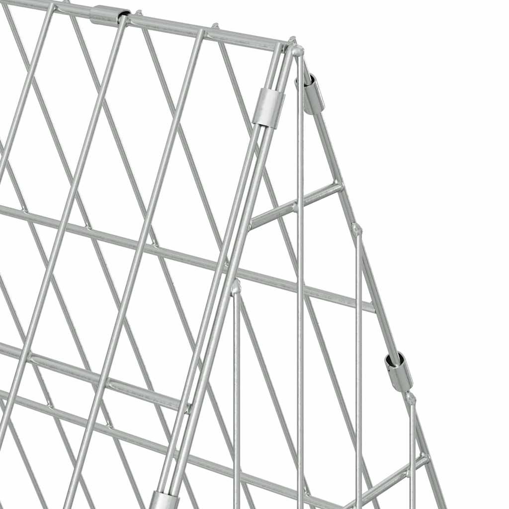 Κλουβί για κότες Ασημί 215 x 55 x 55 εκ. Γαλβανισμένος Χάλυβας