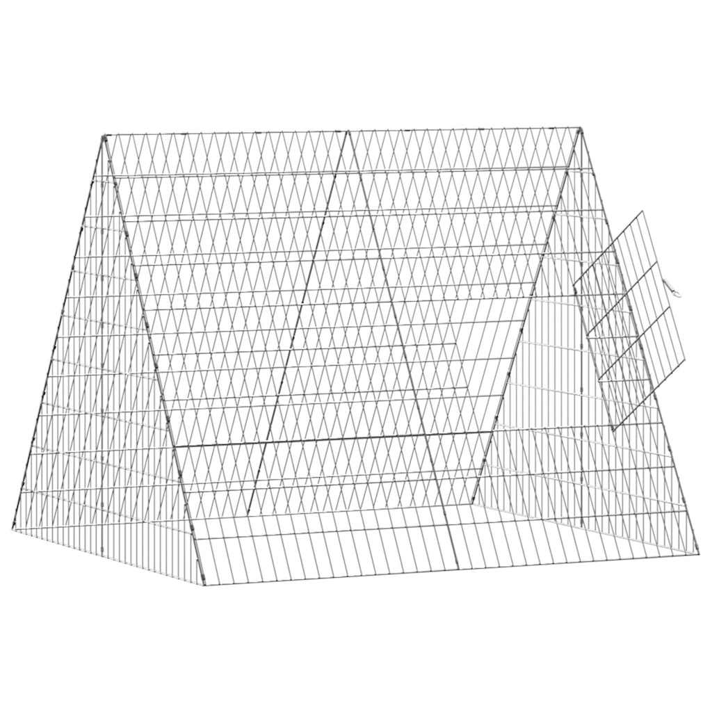 Κλουβί για κότες Ασημί 110 x 100 x 85 εκ. Γαλβανισμένος Χάλυβας