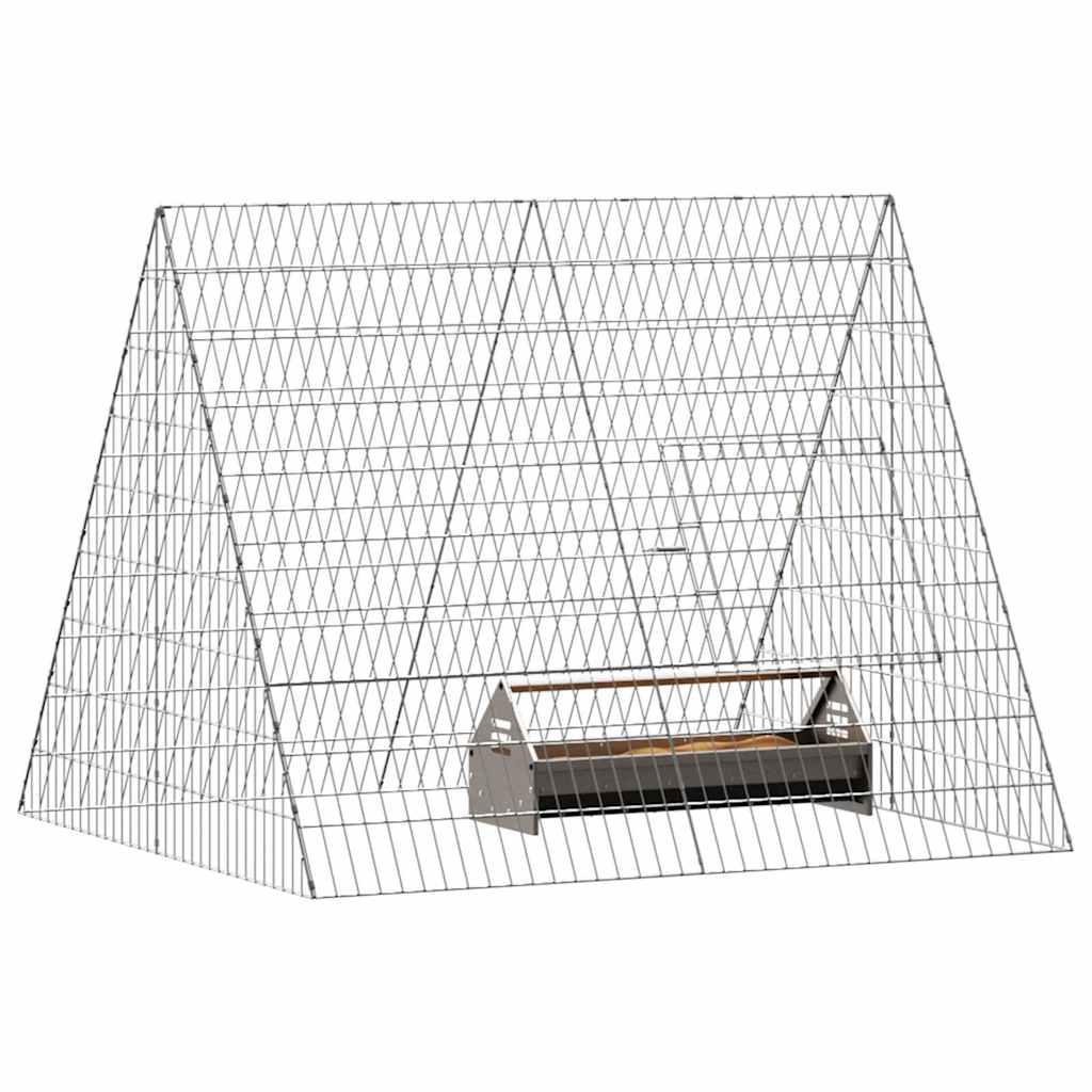 Κλουβί για κότες Ασημί 110 x 100 x 85 εκ. Γαλβανισμένος Χάλυβας