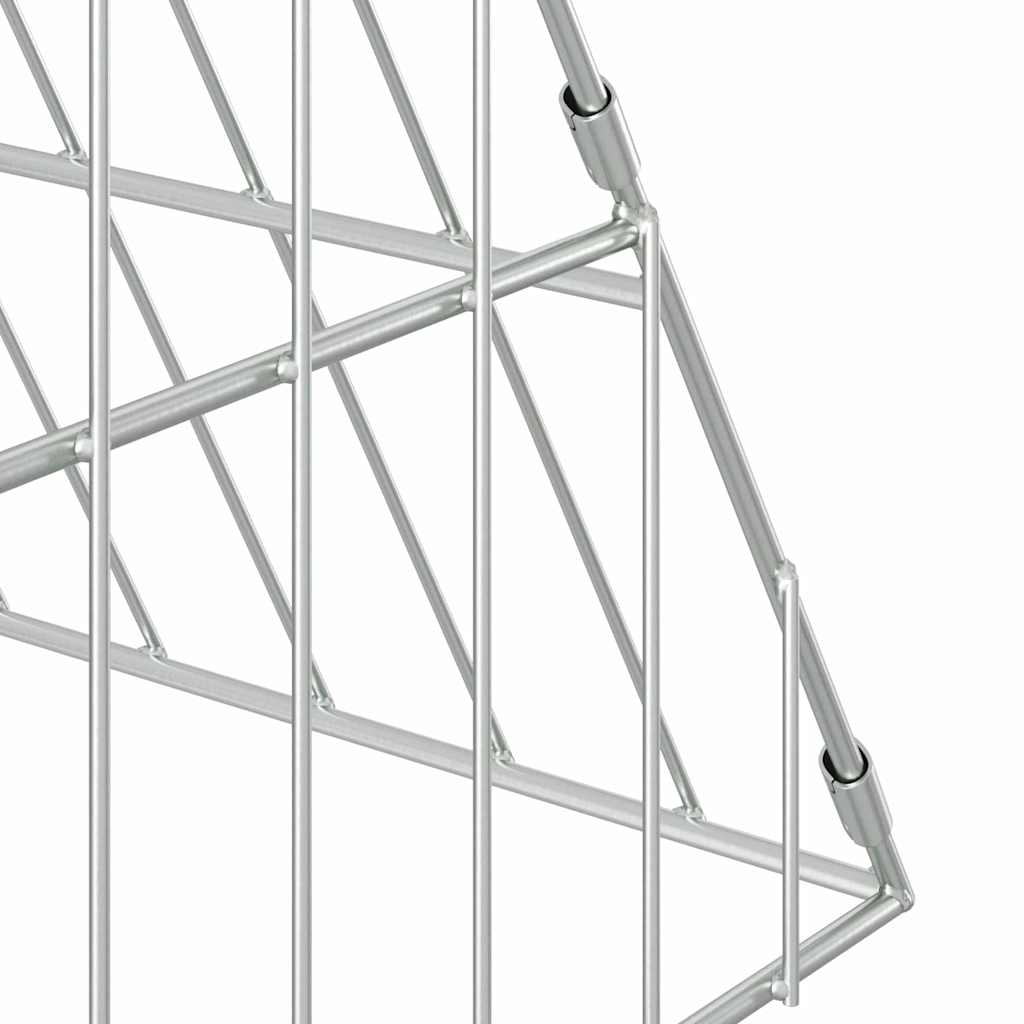 Κλουβί για κότες Ασημί 215 x 100 x 85 εκ. Γαλβανισμένος Χάλυβας