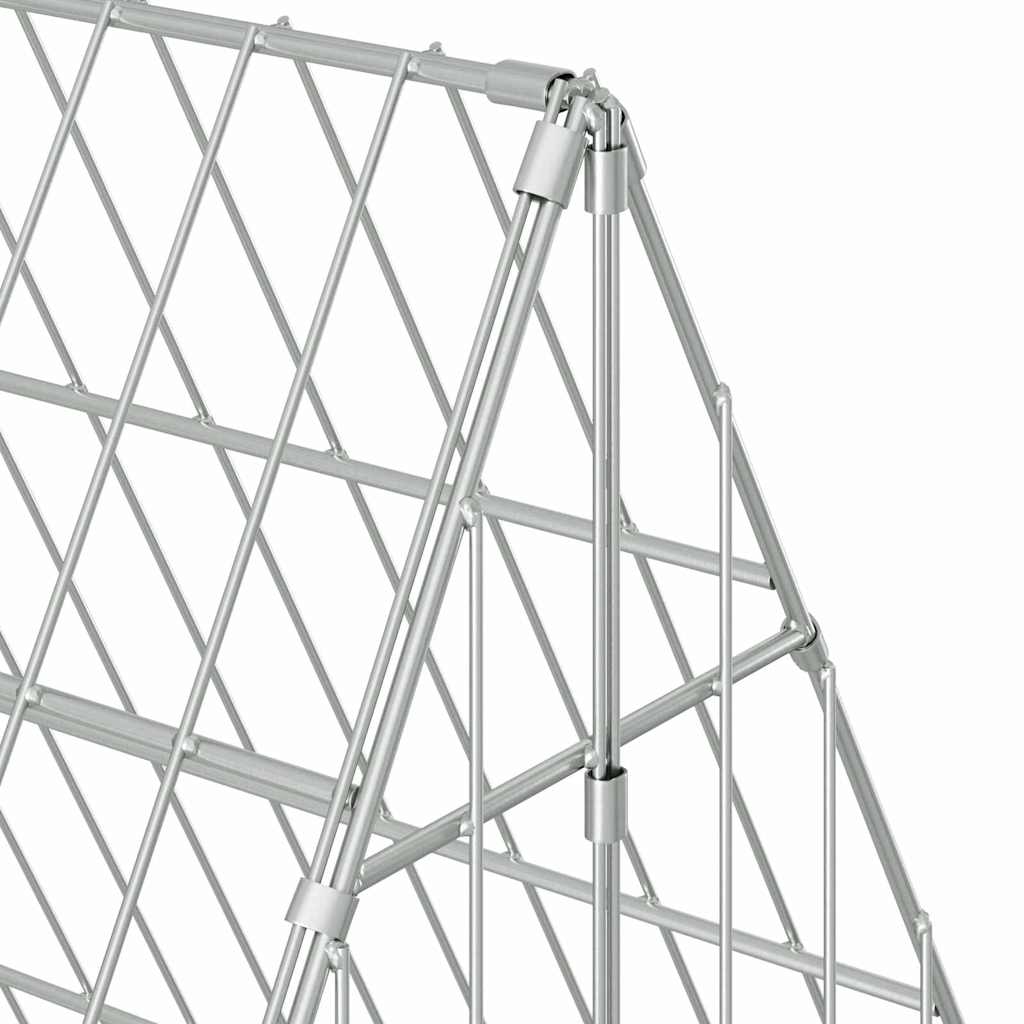 Κλουβί για κότες Ασημί 215 x 100 x 85 εκ. Γαλβανισμένος Χάλυβας