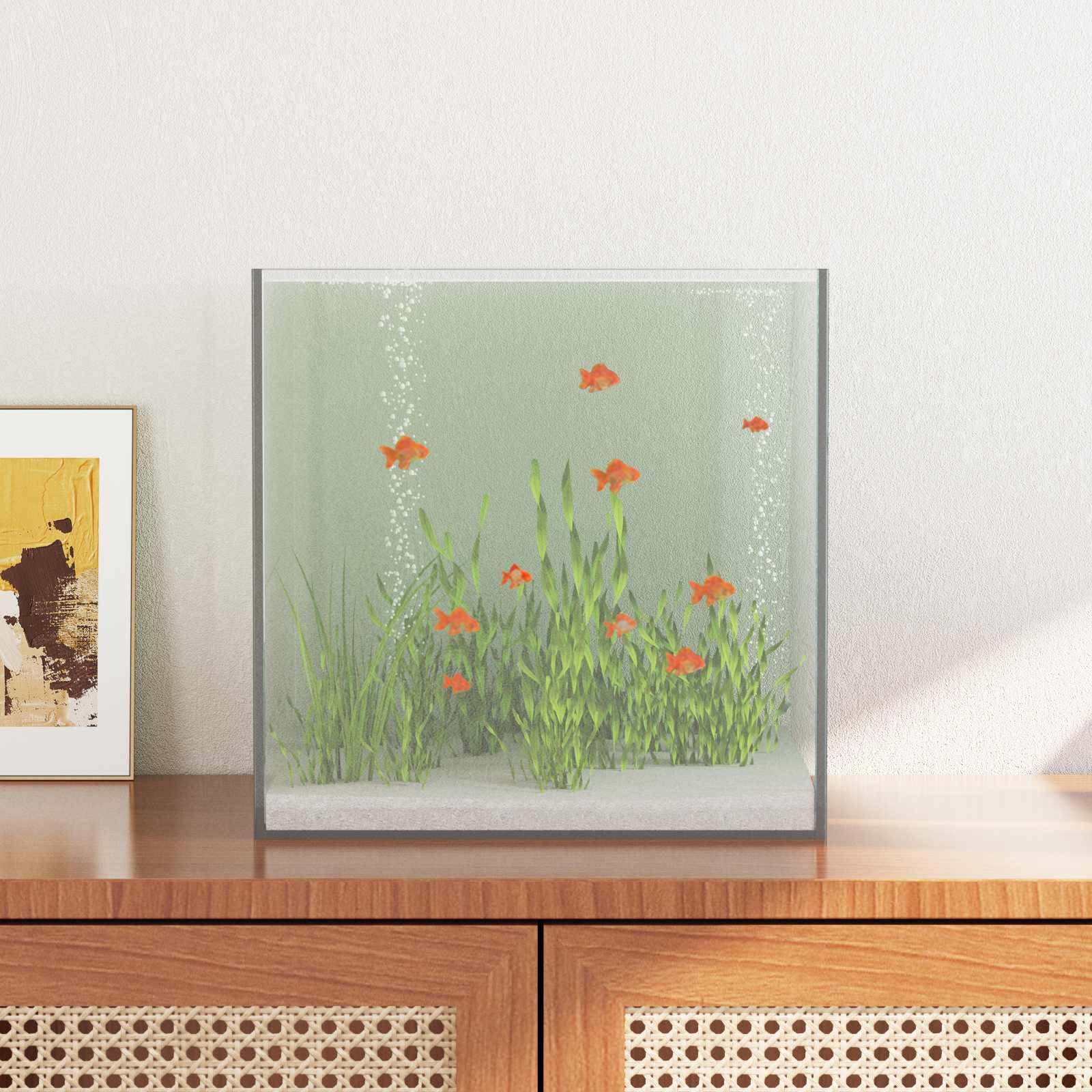 Ενυδρείο με αποθήκευση Διαφανές 30 x 30 x 30 cm Γυαλί