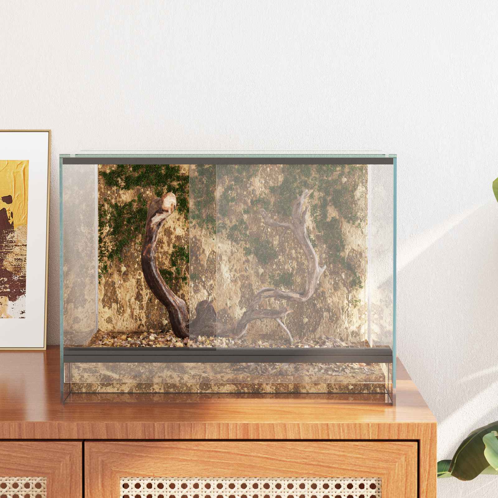 Terrarium με αποθήκευση Διαφανές 40 x 30 x 30 εκ Γυαλί
