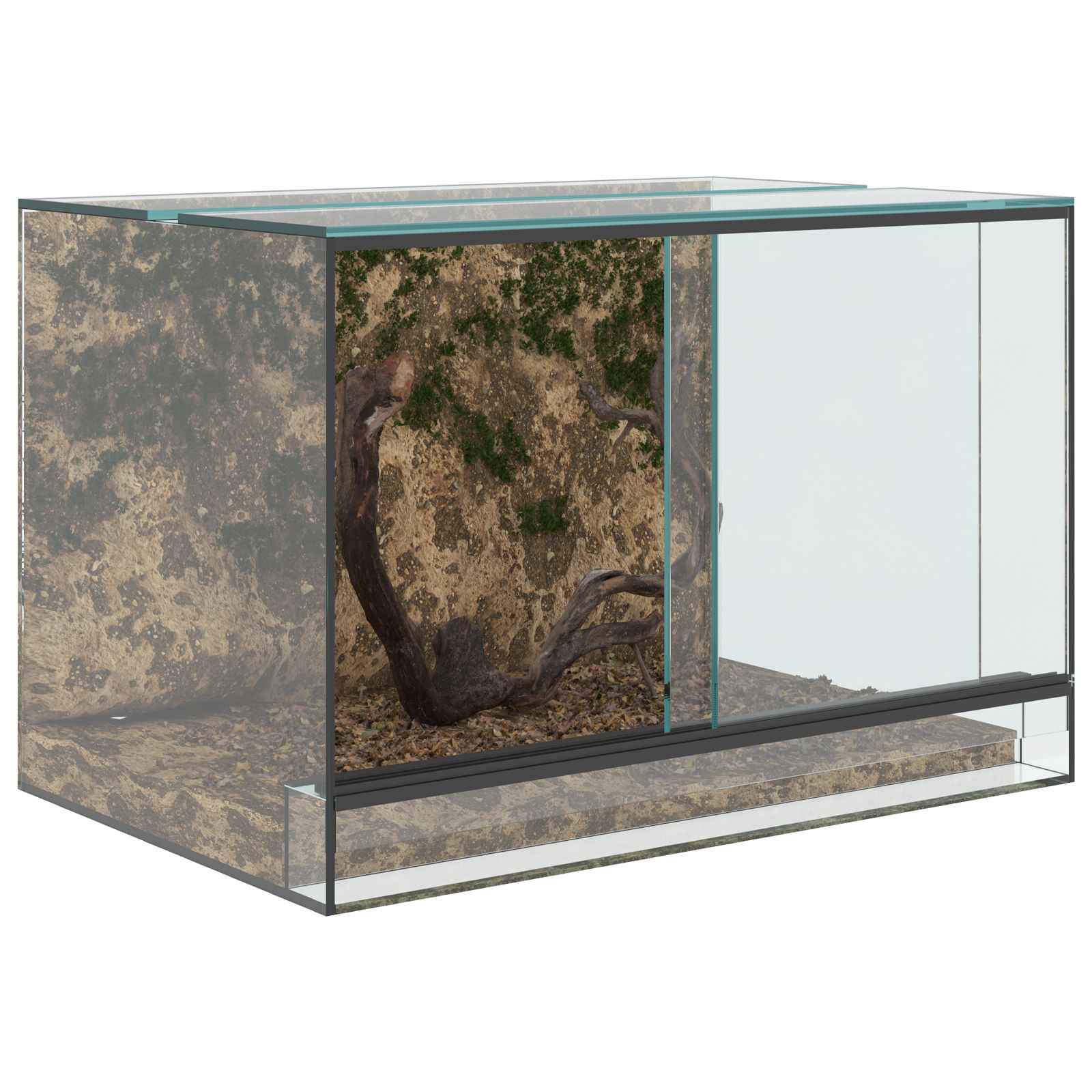 Terrarium με αποθήκευση Διαφανές 60 x 40 x 40 εκ. Γυαλί