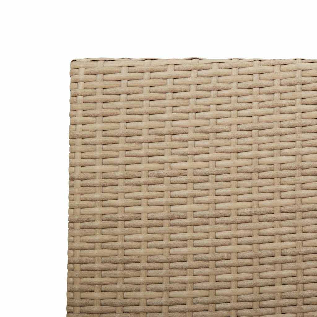Καρέκλες κήπου που σωριάζονται 4 τμχ. Κρέμα και Καφέ