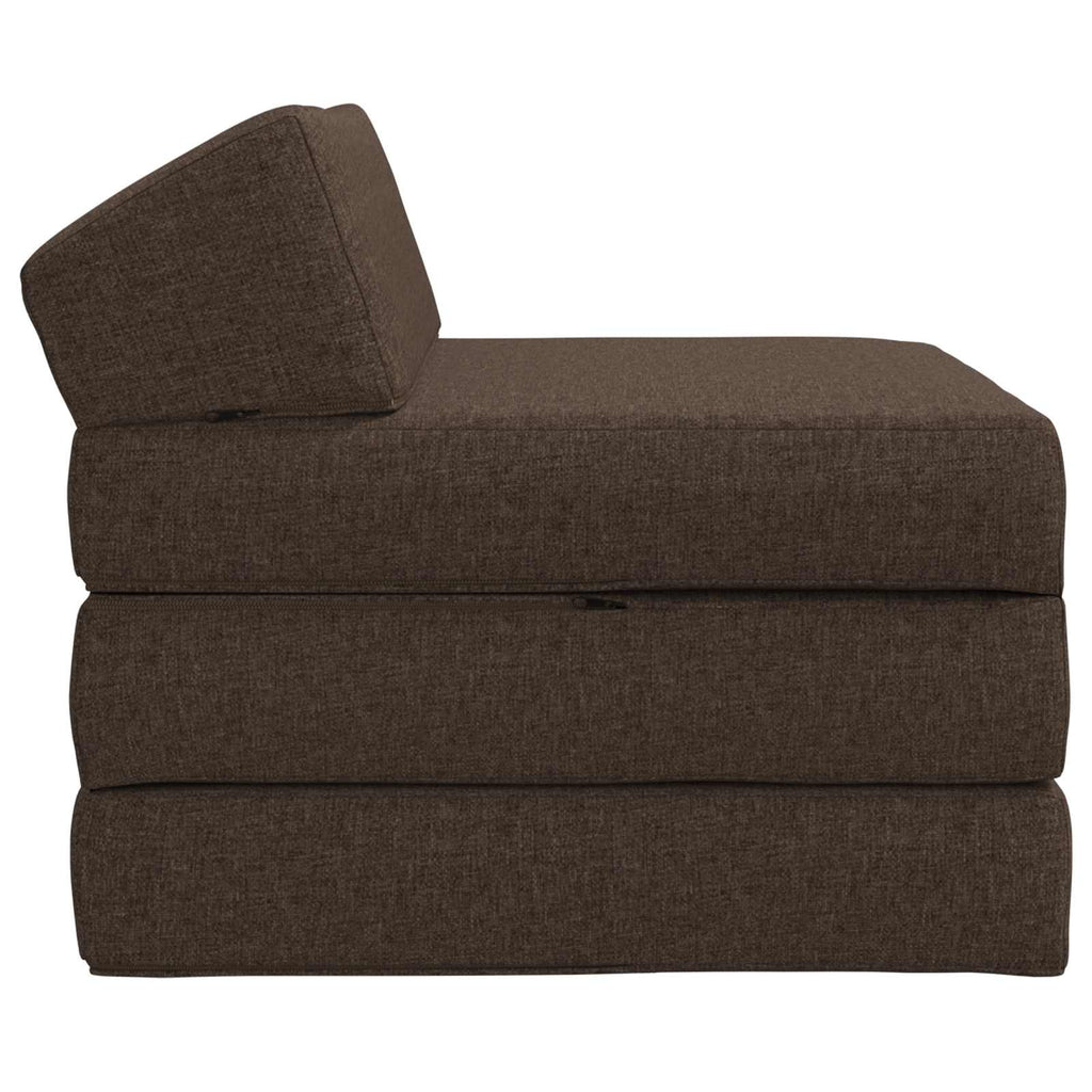 Κρεβάτι Καναπέ Αναδιπλούμενο Taupe 200 x 70 x 10 εκ. Ύφασμα – εικόνα προϊόντος 3