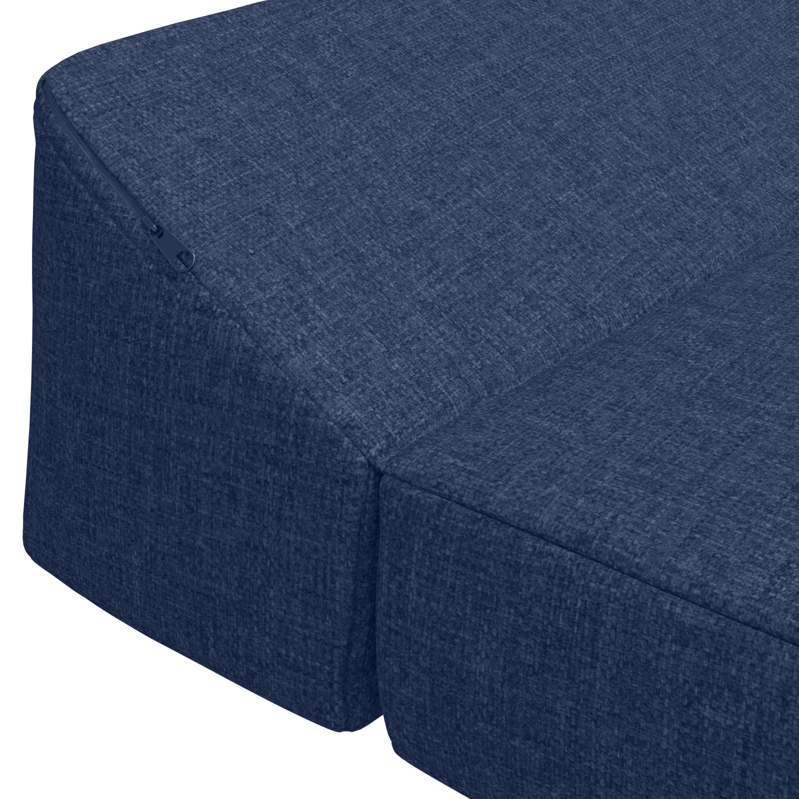Κρεβάτι Καναπέ Αναδιπλούμενο Μπλε 120 x 60 x 49 εκ Ύφασμα – εικόνα προϊόντος 5