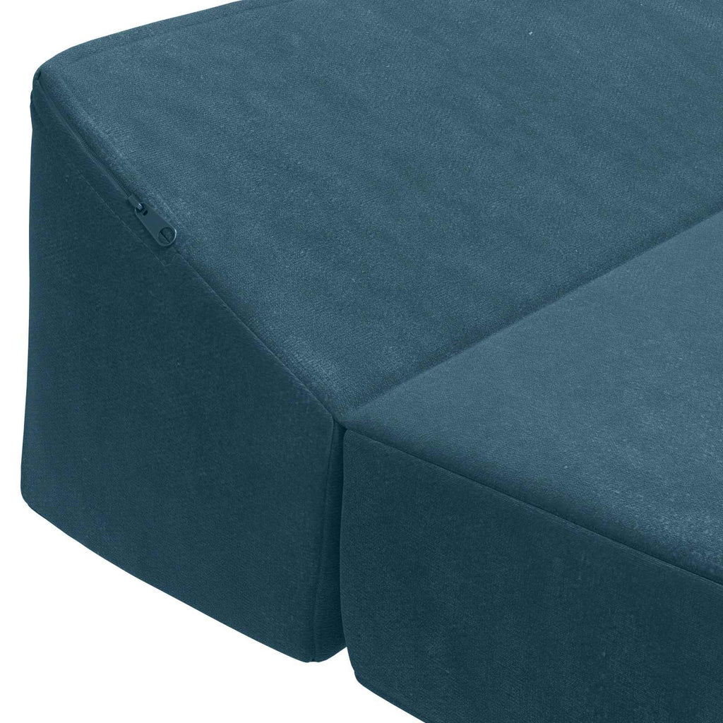 Κρεβάτι Καναπέ Αναδιπλούμενο Μπλε 120 x 60 x 49 εκ Ύφασμα – εικόνα προϊόντος 5