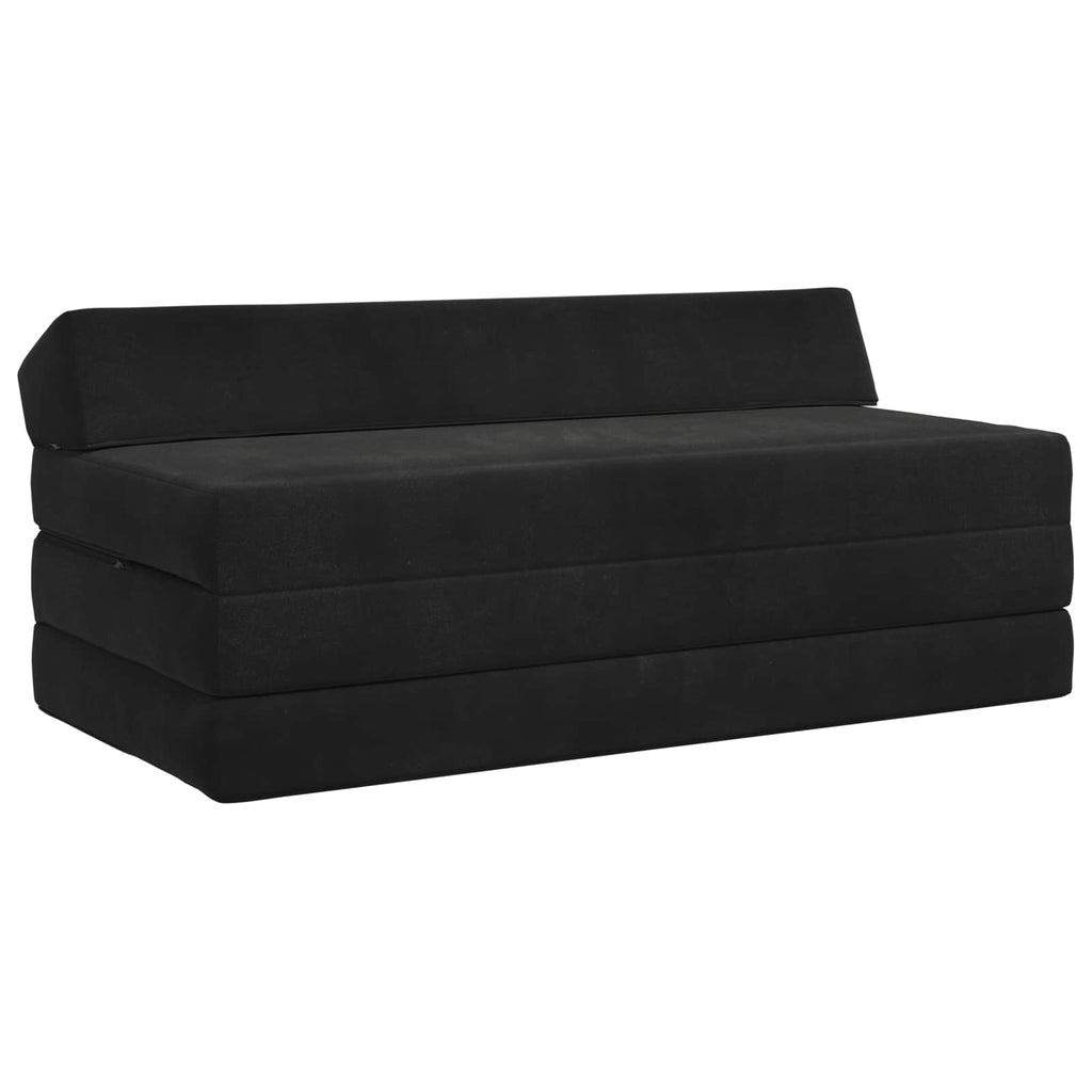 Κρεβάτι Καναπέ Αναδιπλούμενο Μαύρο 120 x 60 x 49 εκ Ύφασμα