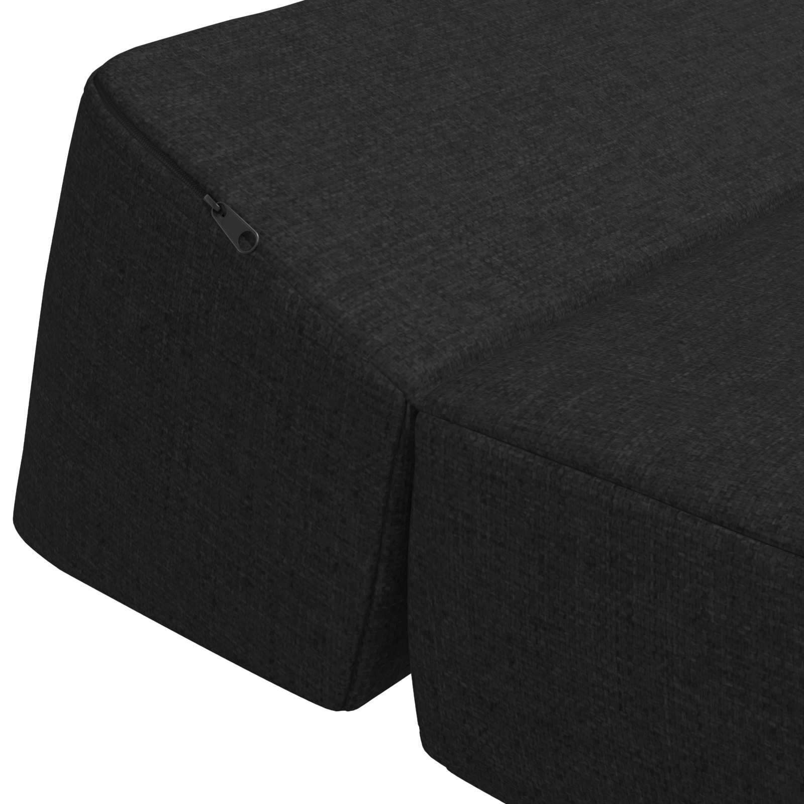 Κρεβάτι Καναπέ Αναδιπλούμενο Μαύρο 60 x 70 x 41 εκ Ύφασμα – εικόνα προϊόντος 6