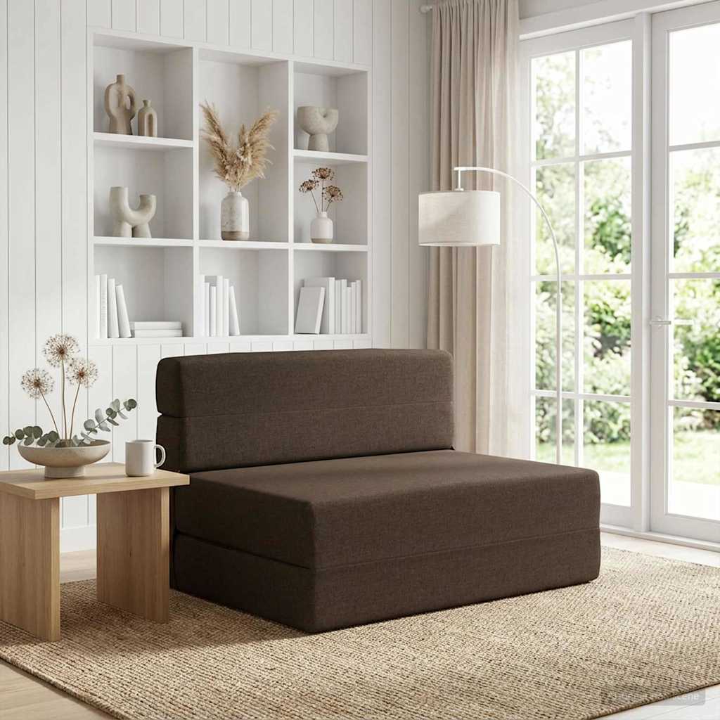 Κρεβάτι Καναπέ Αναδιπλούμενο Taupe 70 x 72 x 60 εκ Ύφασμα