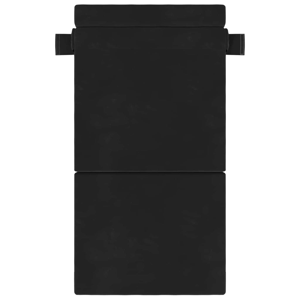 Κρεβάτι Καναπέ Αναδιπλούμενο Μαύρο 70 x 80 x 60 εκ. Ύφασμα – εικόνα προϊόντος 3