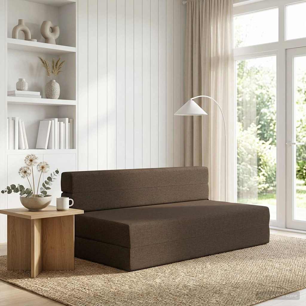 Κρεβάτι Καναπέ Αναδιπλούμενο Taupe 152 x 86,5 x 60 εκ. Ύφασμα